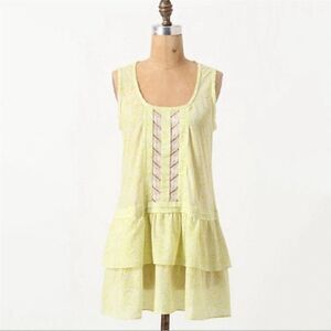 Anthropologie E by Eloise Lime Green Lace Tunic S